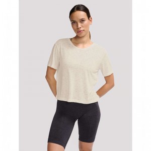 Hummel Mt Light Burnout T-shirts Dames Beige | 812578-471