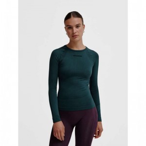Hummel Mt Shaping Seamless L/S T-shirts Dames Groen | 323210-250