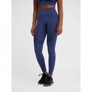 Hummel Mt Shaping Seamless Mw Hardloopbroek Dames Blauw | 141721-649