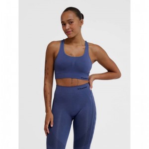 Hummel Mt Shaping Seamless Top Sportkleding Dames Blauw | 626074-293