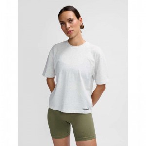 Hummel Mt Ultra Boxy Short T-shirts Dames Wit | 121300-161