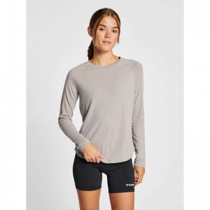Hummel Mt Vanja L/S T-shirts Dames Grijs | 794518-467