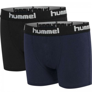 Hummel Nolan 2-pack Boxer Kinderen Zwart | 089268-712