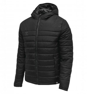 Hummel North Quilted Hood Jassen Heren Zwart | 143599-773