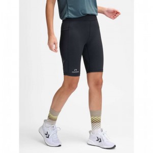 Hummel Nwlrace Hw Pocket Tight W Korte Broek Dames Zwart | 152156-648