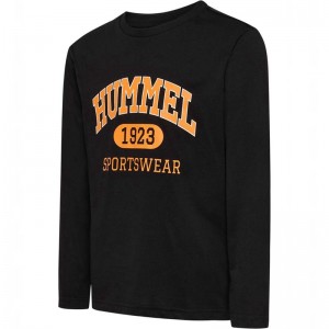 Hummel Olde L/S T-shirts Kinderen Zwart | 544335-692