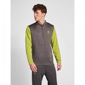 Hummel Ongrid 1/2 Zip Poly Sweat Sweatshirts Heren Grijs | 293697-689