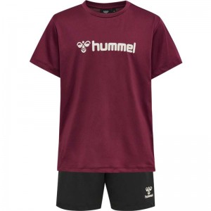 Hummel Plag Shorts Sets Kinderen Fuchsie | 274944-105