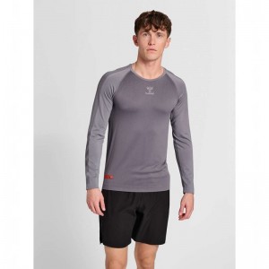 Hummel Pro Grid Seamless L/S Basislaag Heren Grijs | 545181-724