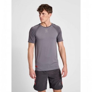 Hummel Pro Grid Seamless S/S Basislaag Heren Grijs | 624859-867