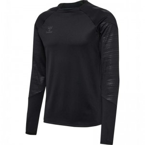 Hummel Pro Training Crew Sweat Sweatshirts Heren Zwart | 625372-490