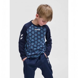 Hummel Ps L/S T-shirts Kinderen Blauw | 407141-474