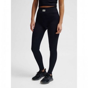 Hummel Pulse Seamless Rib Mw Hardloopbroek Dames Zwart | 249012-968