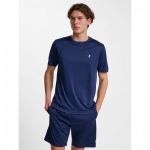 Hummel Pulse Training S/S T-shirts Heren Donkerblauw | 261590-178