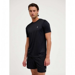 Hummel Pulse Training S/S T-shirts Heren Zwart | 022965-496