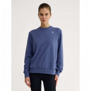 Hummel Pulse W Sweat Crewneck Sweatshirts Dames Blauw | 707148-838