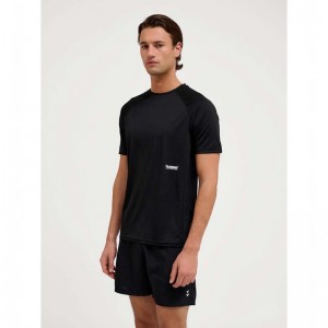 Hummel Pulse Workout S/S T-shirts Heren Zwart | 645425-760