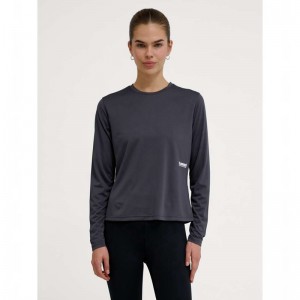 Hummel Pulse Workout W L/S T-shirts Dames Zwart | 630718-253