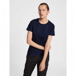 Hummel Red Basic S/S Hardloopbroek Dames Donkerblauw | 710257-866
