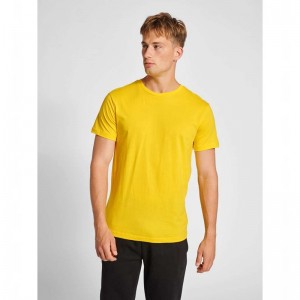 Hummel Red Basic S/S T-shirts Heren Geel | 577195-650