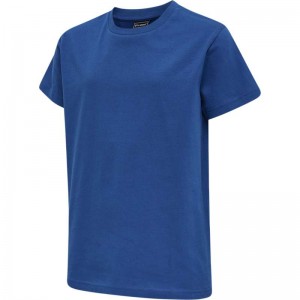 Hummel Red Basic S/S T-shirts Kinderen Blauw | 100344-860