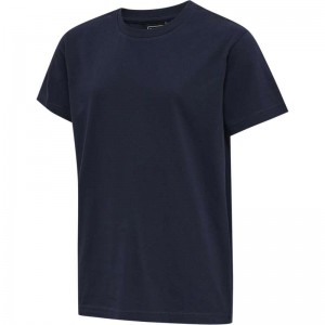 Hummel Red Basic S/S T-shirts Kinderen Donkerblauw | 514493-408