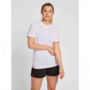 Hummel Red Classic Polo Korte Broek Dames Wit | 023891-449