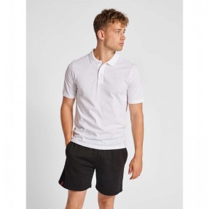 Hummel Red Classic Poloshirt Heren Wit | 746361-778