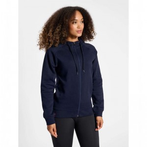 Hummel Red Classic Zip Hoodie Dames Donkerblauw | 164546-732
