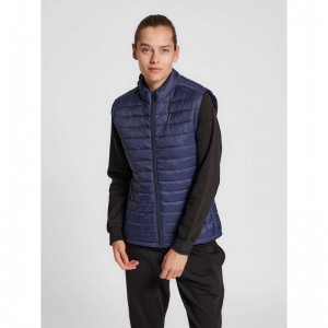 Hummel Red Quilted Vest Dames Donkerblauw | 194649-573
