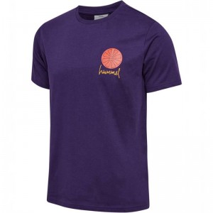 Hummel Regular Graphic S/S Sweatshirts Heren Paars | 503087-968