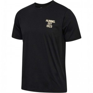 Hummel Regular Graphic S/S T-shirts Heren Zwart | 245132-771