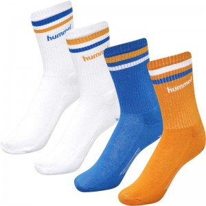 Hummel Retro 4-packs Mix Sokken Heren Wit | 992799-619
