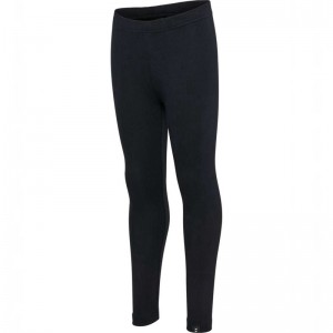 Hummel Rib Hardloopbroek Kinderen Zwart | 773123-713