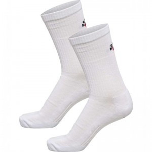 Hummel Roligan 2-packs Sokken Heren Wit | 639781-230