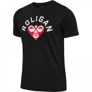 Hummel Roligan Cotton T-shirts Heren Zwart | 163463-083
