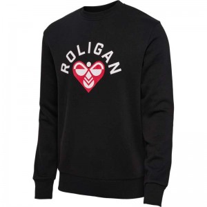 Hummel Roligan Sweatshirts Heren Zwart | 958173-695