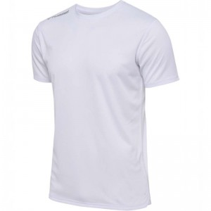 Hummel Run S/S Jersey Heren Wit | 686771-690