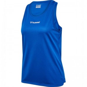 Hummel Run Singlet S/L Tanktop Dames Blauw | 405592-895