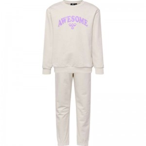Hummel Rushy Crewsuit Sportkleding Kinderen Wit | 867274-197