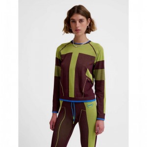 Hummel Seamless Ls T-shirts Dames Groen | 813664-856