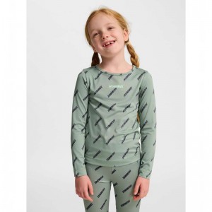 Hummel Silje Top L/S T-shirts Kinderen Groen | 498457-746