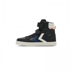 Hummel Slimmer Stadil Leather High Jr Sneakers Kinderen Zwart | 562173-281