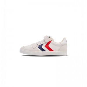Hummel Slimmer Stadil Leather Low Jr Sneakers Kinderen Wit | 032608-292