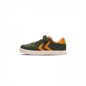 Hummel Slimmer Stadil Low Jr Sneakers Kinderen Groen | 010011-092