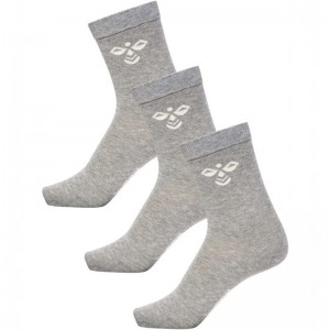 Hummel Sutton 3-pack Sokken Kinderen Grijs | 233533-308