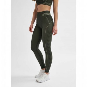 Hummel Te Christel Seamless Mw Hardloopbroek Dames Groen | 715722-778