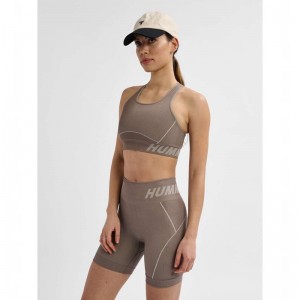 Hummel Te Christel Seamless Top Sport BH Dames Beige | 173580-401