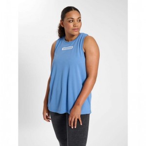 Hummel Te Curvy Plus Tanktop Dames Blauw | 459537-759
