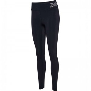 Hummel Te Fundamental Mid Waist Hardloopbroek Dames Zwart | 773580-215